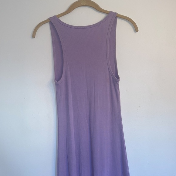 Aritiza Wilfred Free Ribbed Midi dress in lavender - Picture 7 of 9